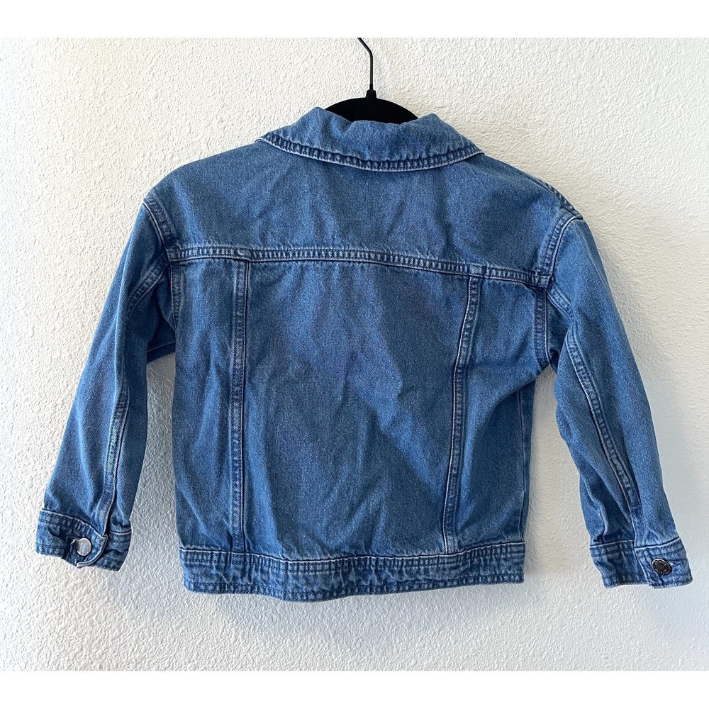 Vintage Disney Jean Jacket Kids Size 6 Mickey Mouse Retro Embroidered Patches - Picture 8 of 12